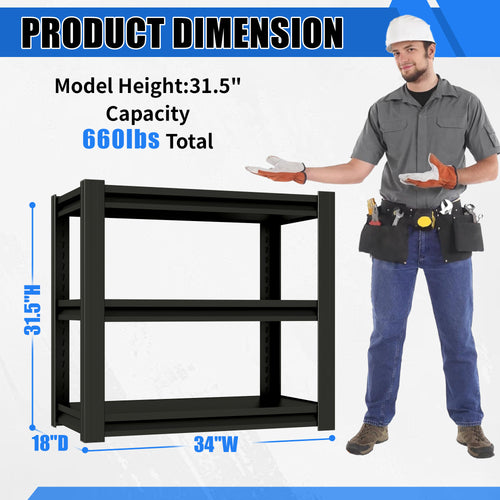 20-30 Gallon Fish Tank Stand - Metal Aquarium Stand, 34  W X 18  D X 31 H Adjustable Heavy Duty Reptile Tank Stand, Adjustable 3-Tier Fish Tank Rack Shelf For Home Office, Tank Not Included