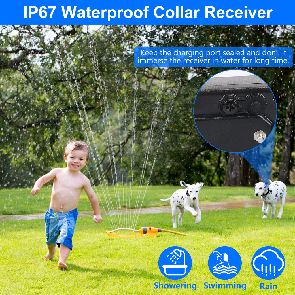 1Set Wireless Electric Dog Fence Pet Shock Boundary Containment System Electric Training Collar For Small Medium Large Dogs