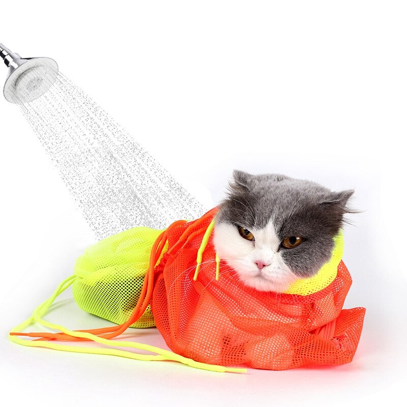 Cat Cleaning Tool - Polyester Bathing Bag for Grooming