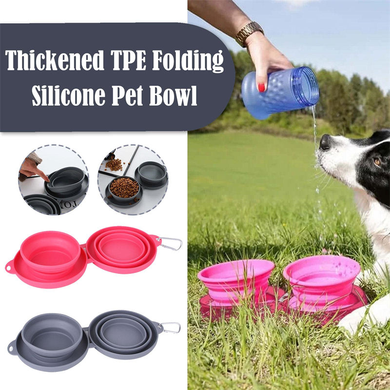 Rubber Foldable Pet Food/Water Bowls