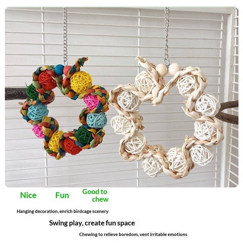 Personality Bird Cage Parrot Ring Decoration