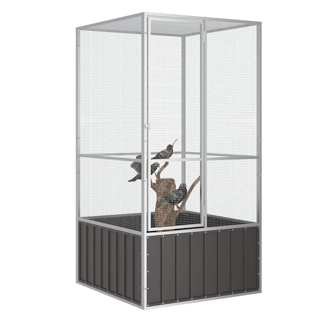 bird cage anthracite 111x107x211.5 cm Galvanized   bird cage