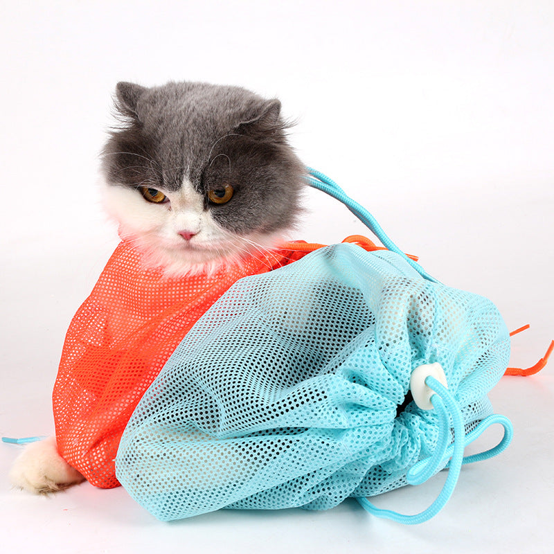 Cat Cleaning Tool - Polyester Bathing Bag for Grooming
