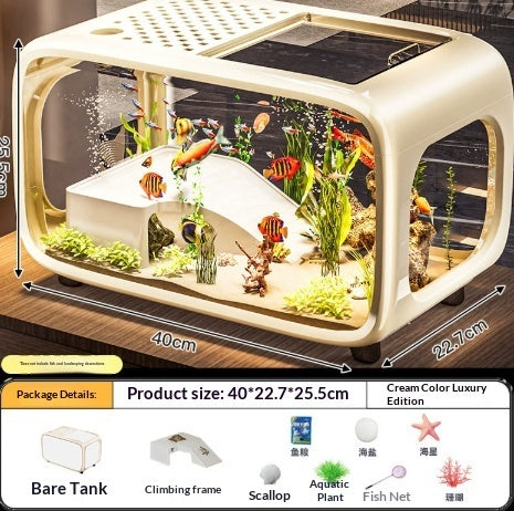 HD Aquarium Home Fish Tank Turtle Tank Transparent Tank Aquascape Small Eco Tank