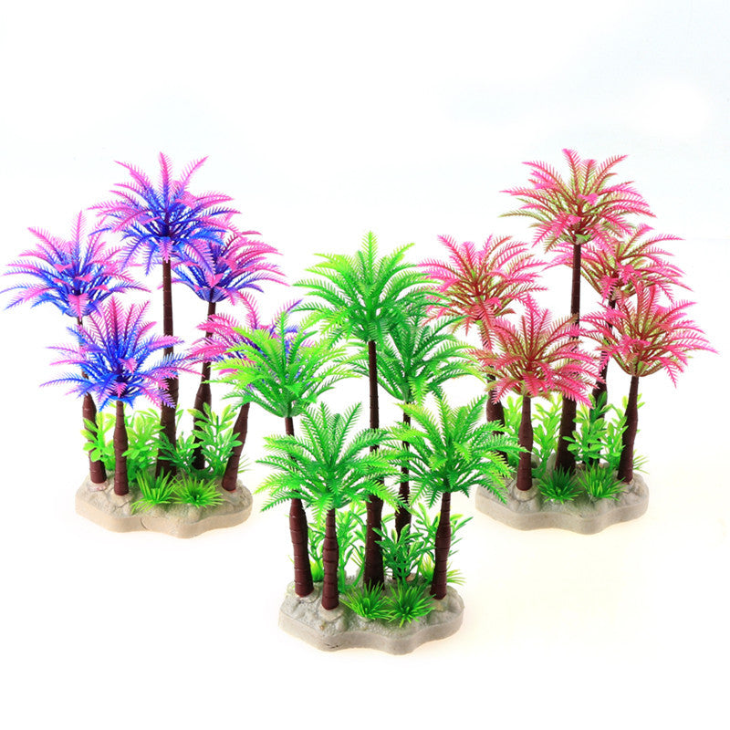 Fish Tank Landscape Simulation Water Plants Aquarium Decoration Rockery Fake Water Plants Small Fish Tank Set Decoration Prospect Plants