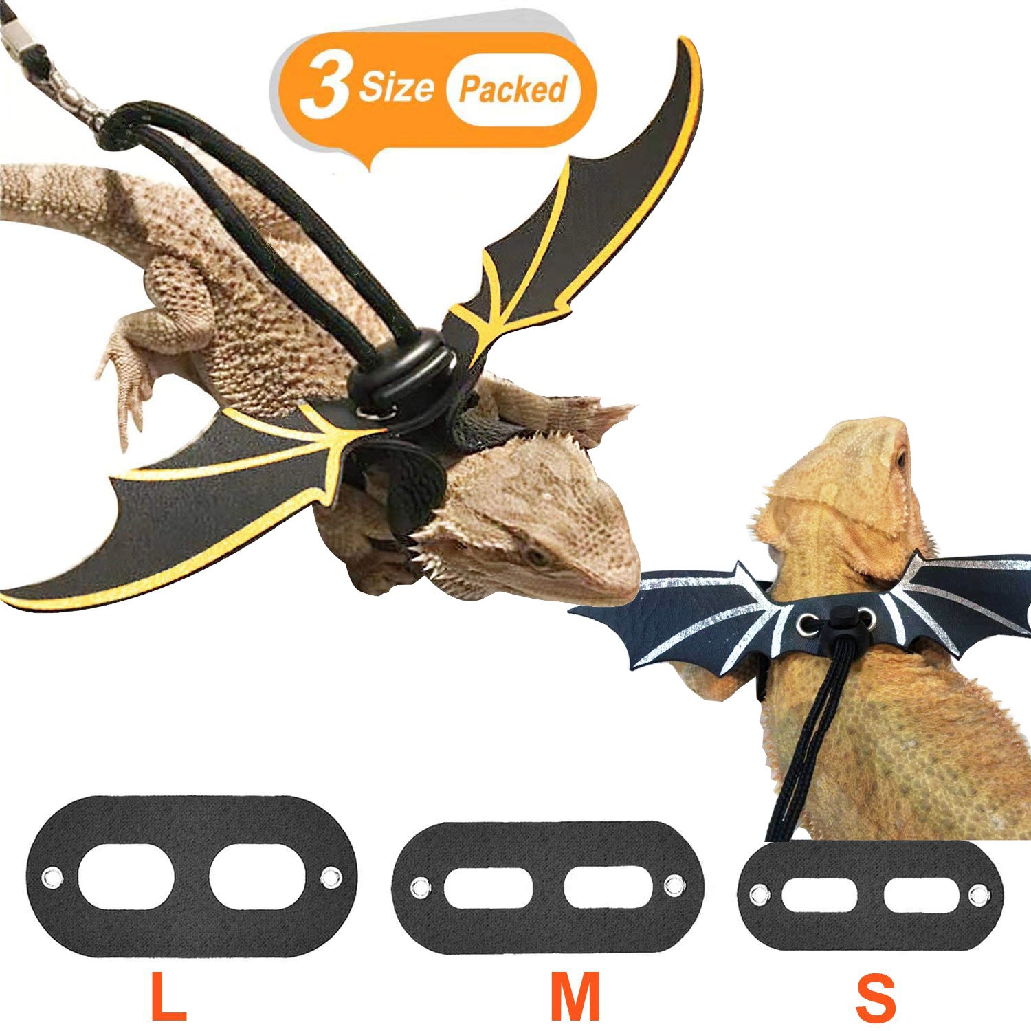Lizard Pulling Rope Crawling Pet Out Leather Wings