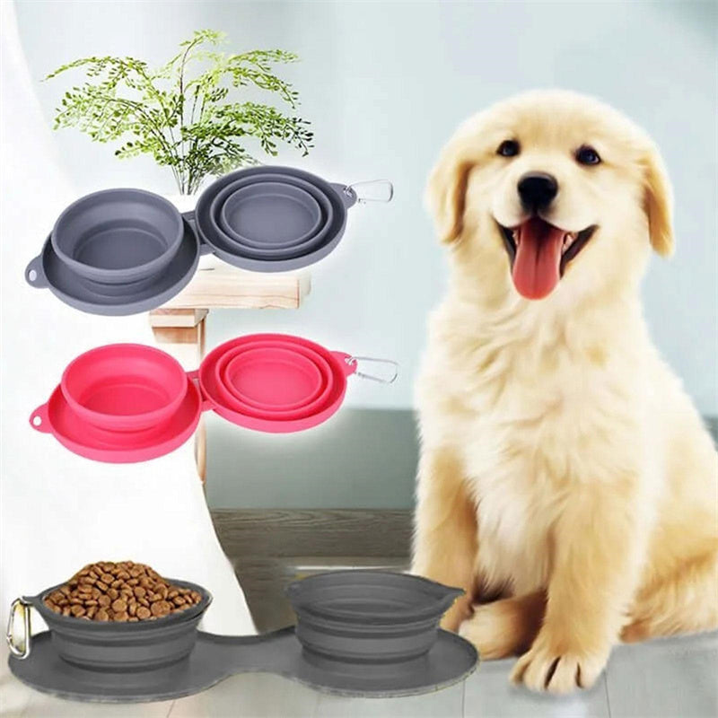 Rubber Foldable Pet Food/Water Bowls