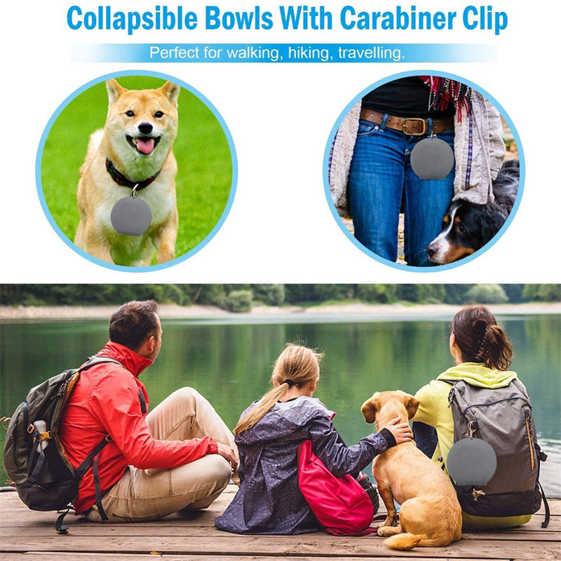 Rubber Foldable Pet Food/Water Bowls