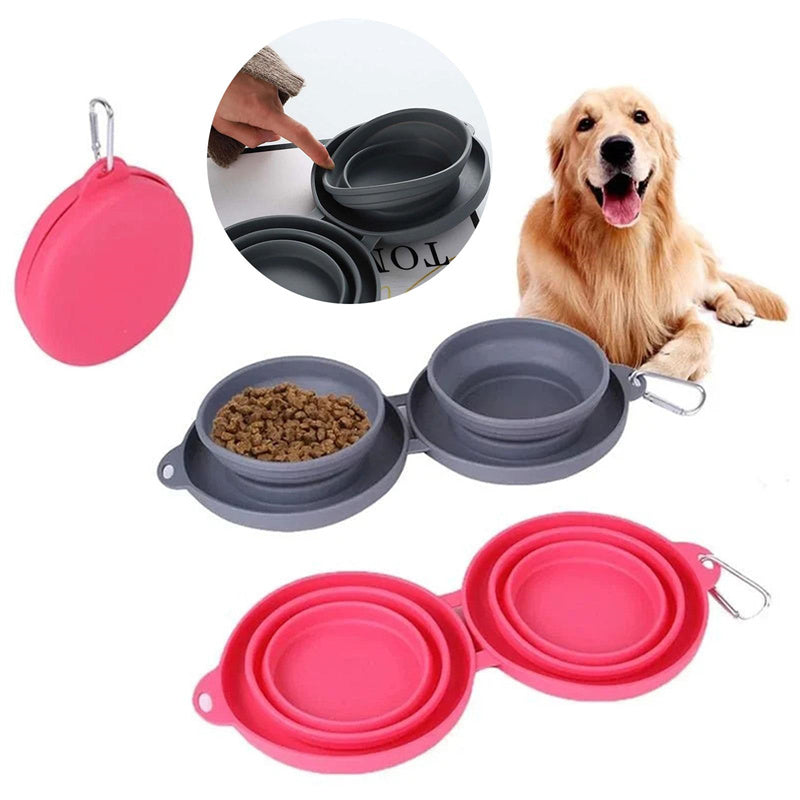 Rubber Foldable Pet Food/Water Bowls