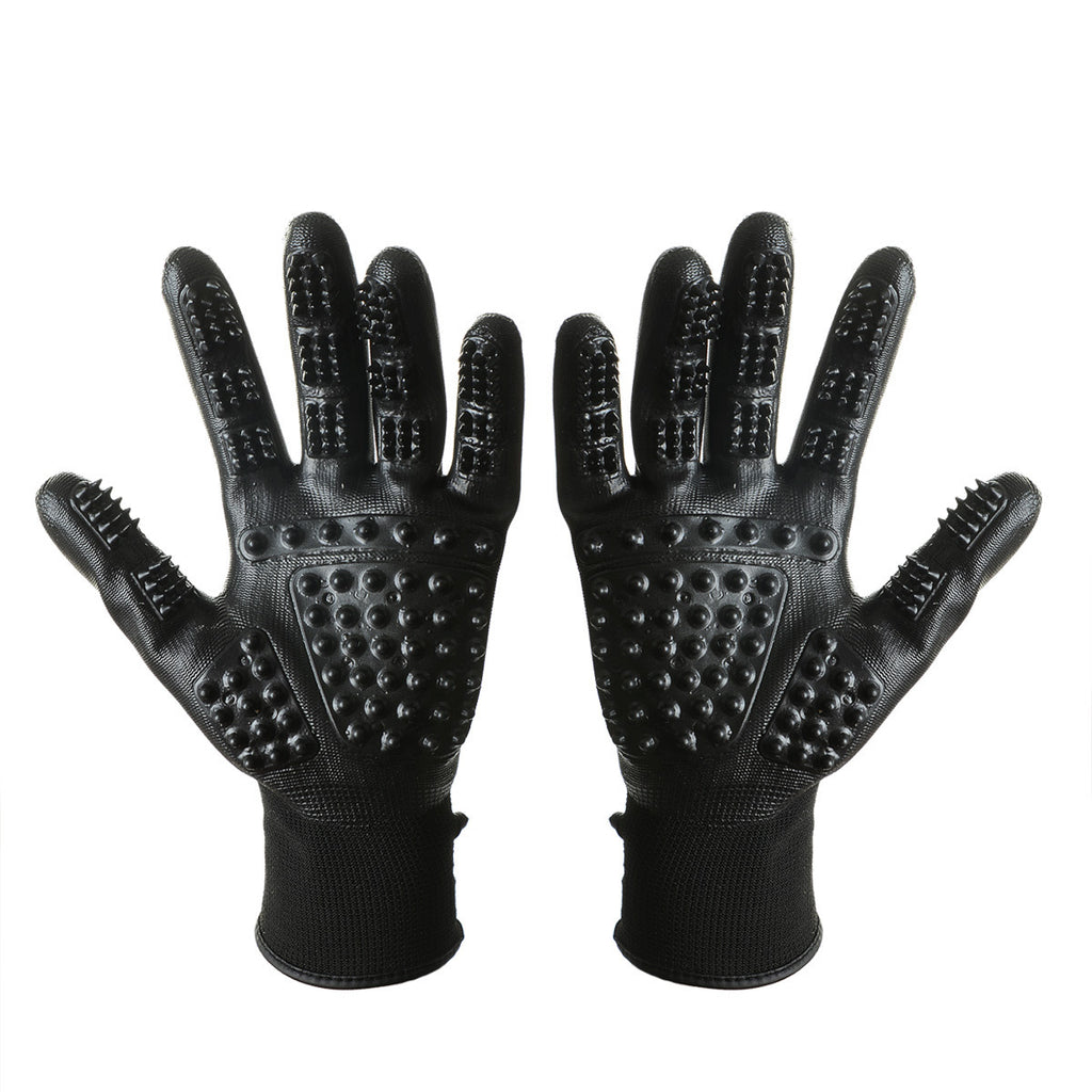 Cat Grooming Gloves with Bathing and Massage Brush