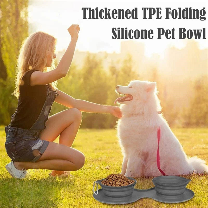 Rubber Foldable Pet Food/Water Bowls