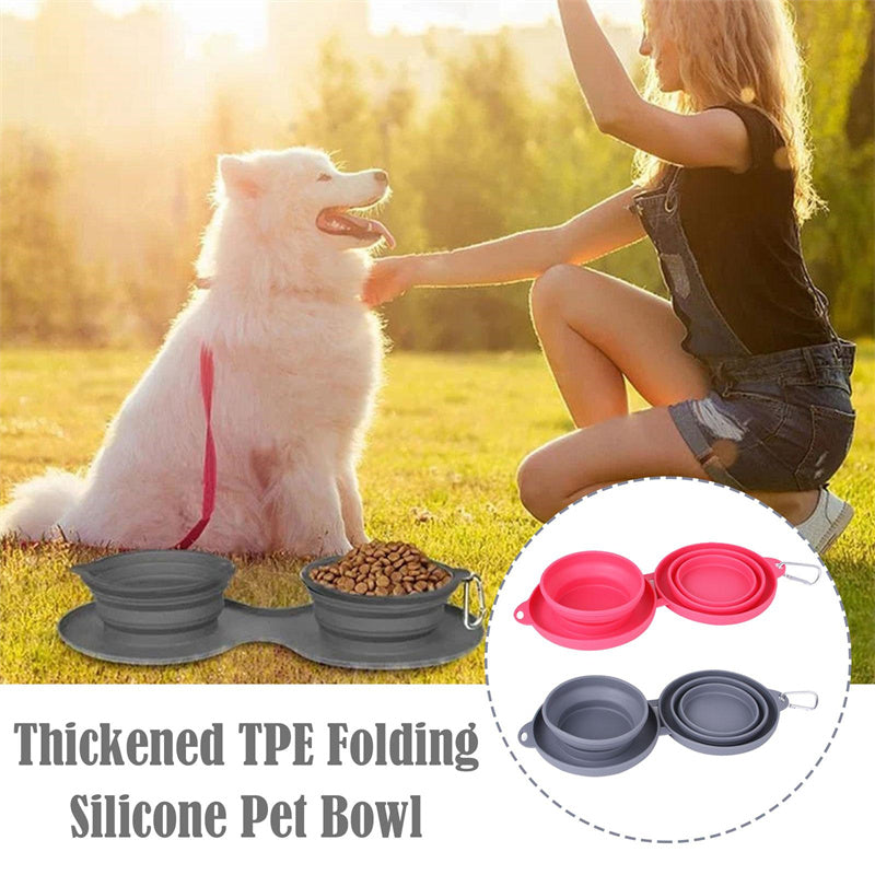 Rubber Foldable Pet Food/Water Bowls